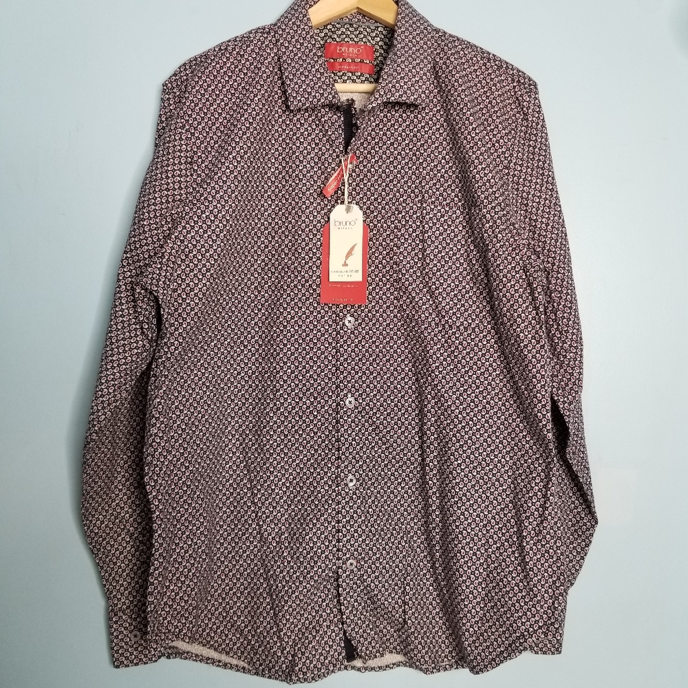 Bruno Milano Modert Fit Men's Button Up Size Large
